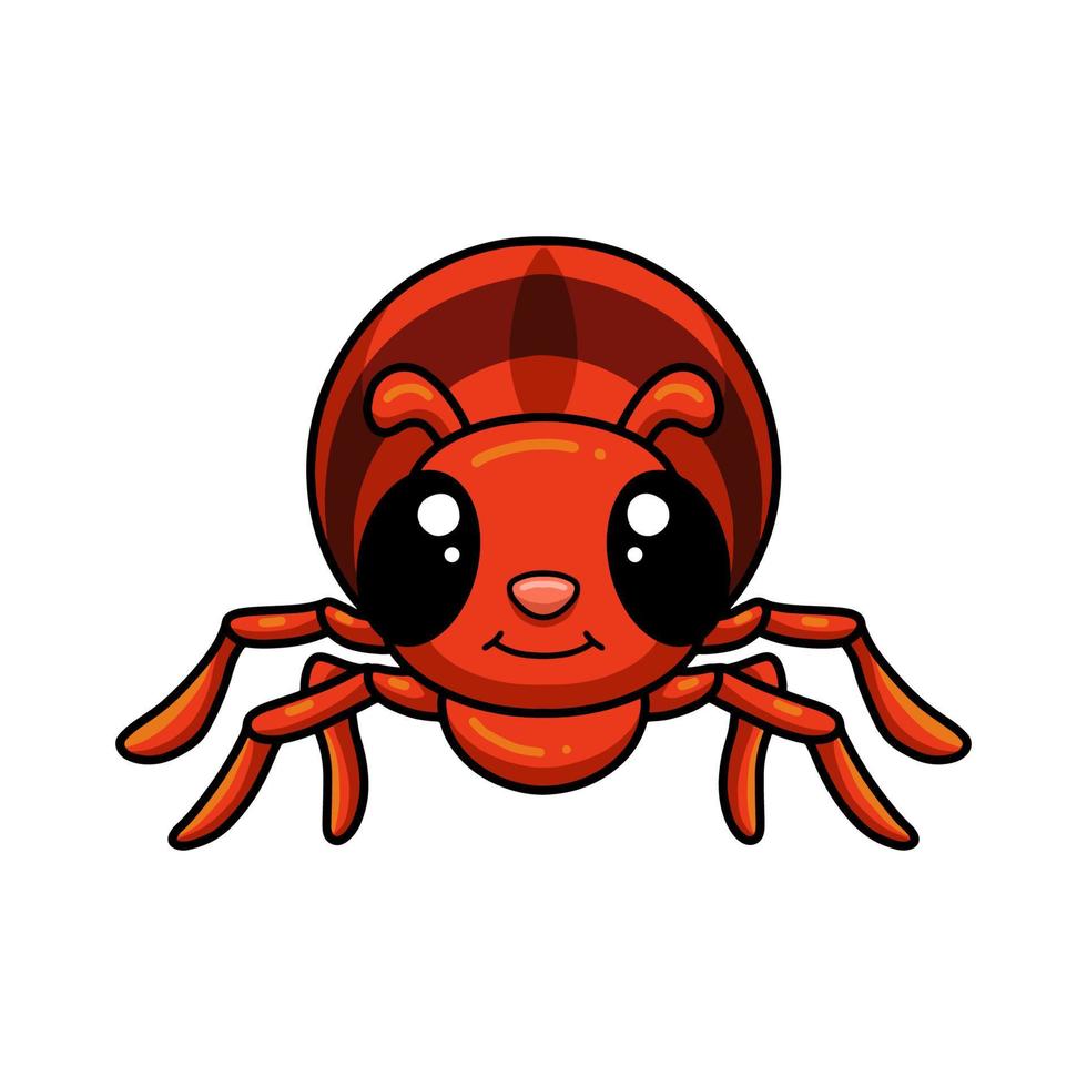 Cute little red ant cartoon vector