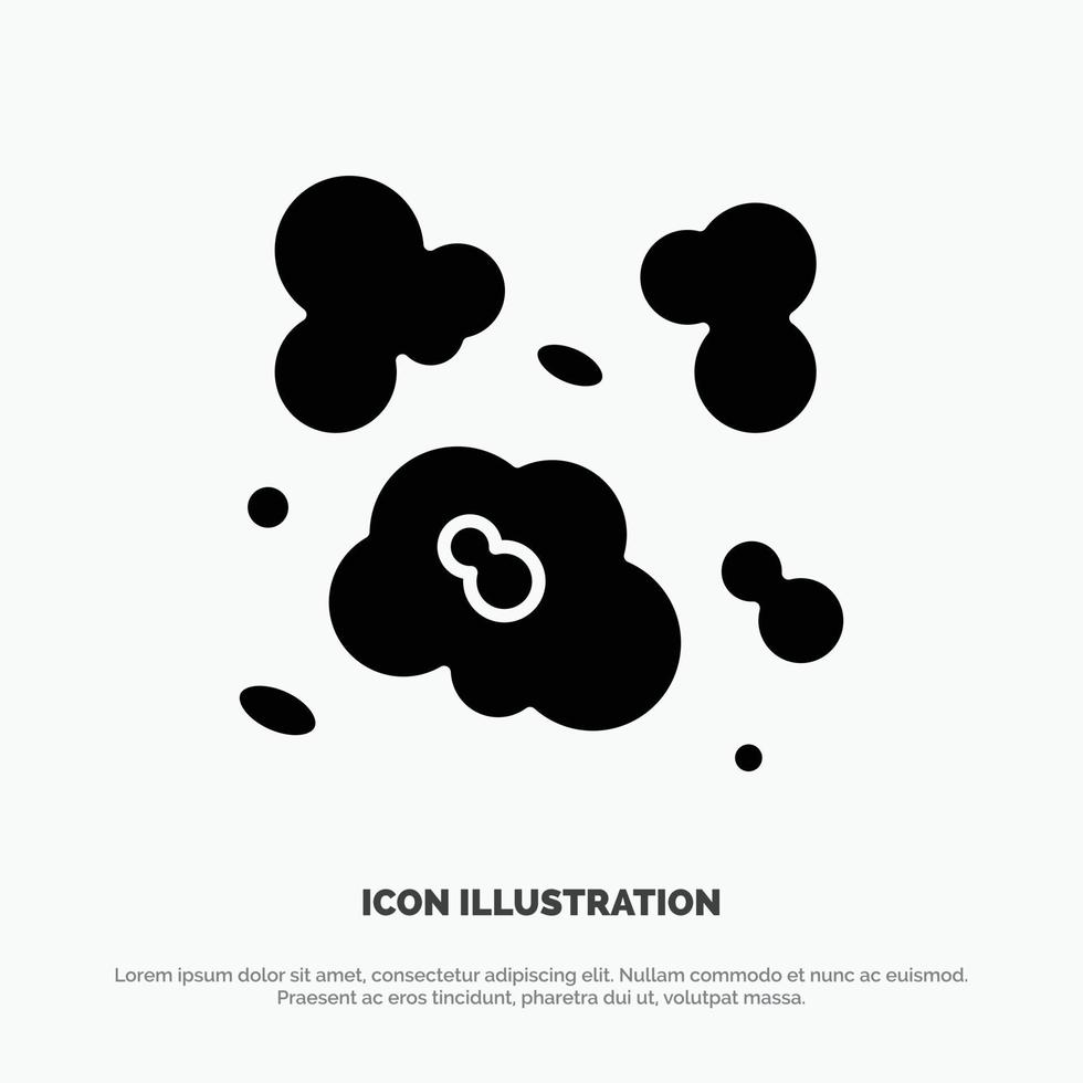Air Dust Environment Pollution solid Glyph Icon vector