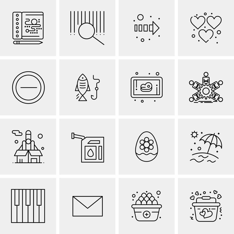 16 Universal Business Icons Vector Creative Icon Illustration to use in web and Mobile Related proje