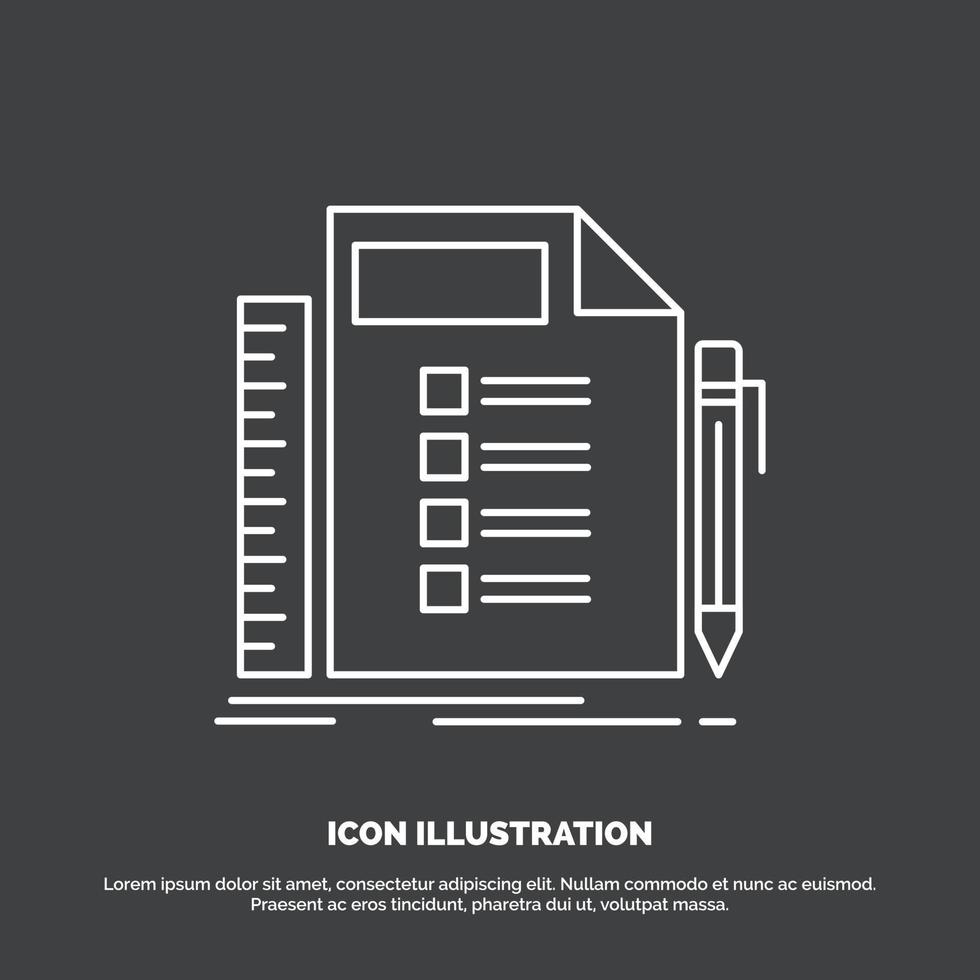Business. list. plan. planning. task Icon. Line vector symbol for UI and UX. website or mobile application