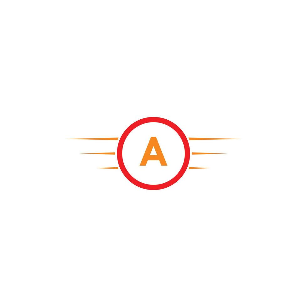 LETTER A SPEED MODERN CREATIVE LOGO vector