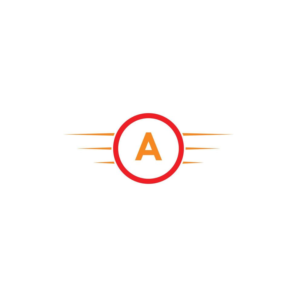 LETTER A SPEED MODERN CREATIVE LOGO vector