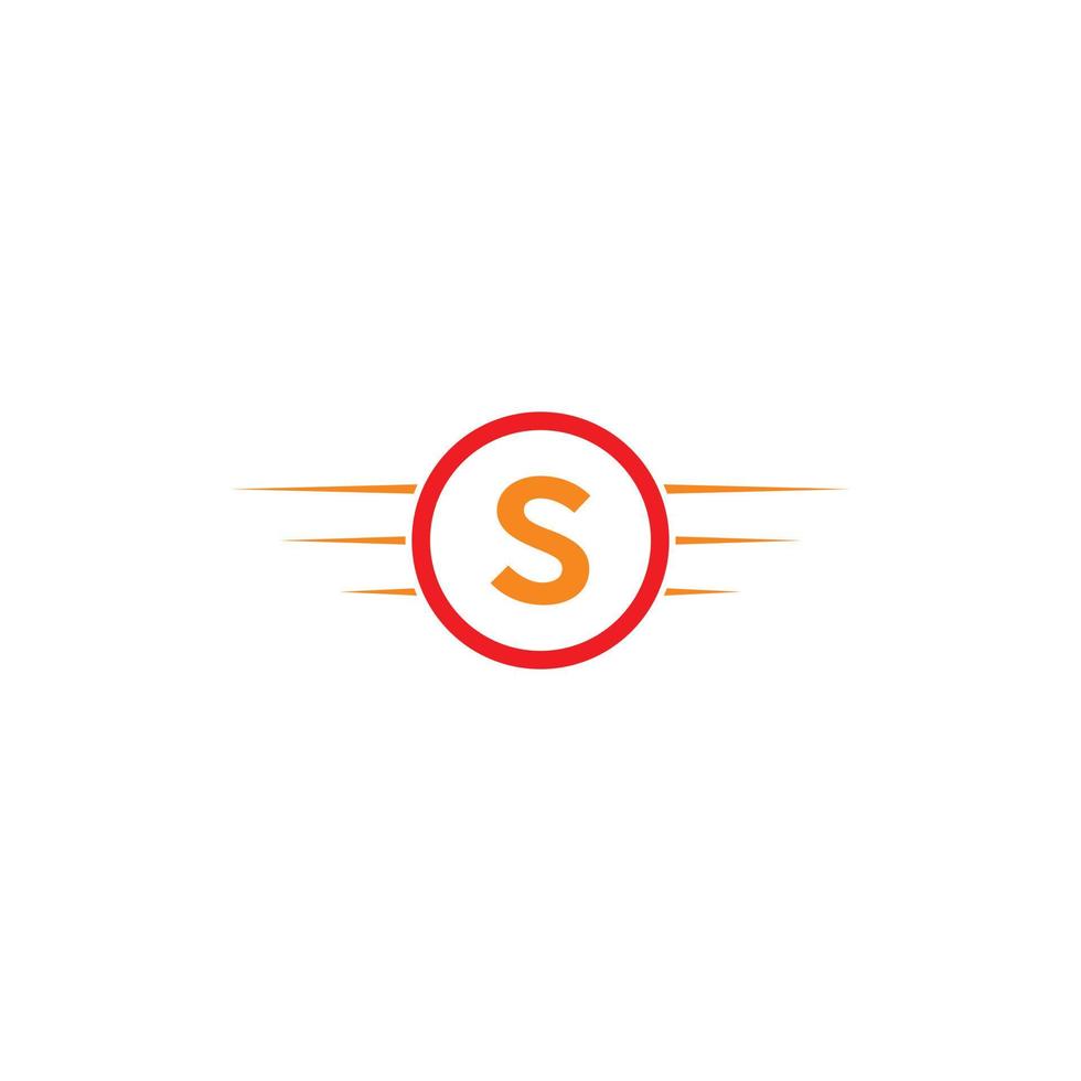 LETTER S SPEED SIMPLE MODERN LOGO vector