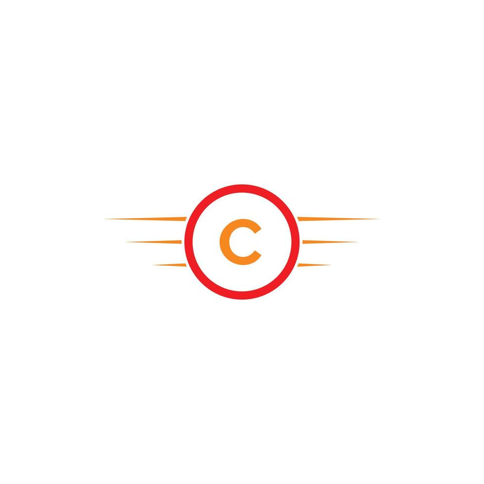 LETTER C SPEED MODERN CREATIVE LOGO vector