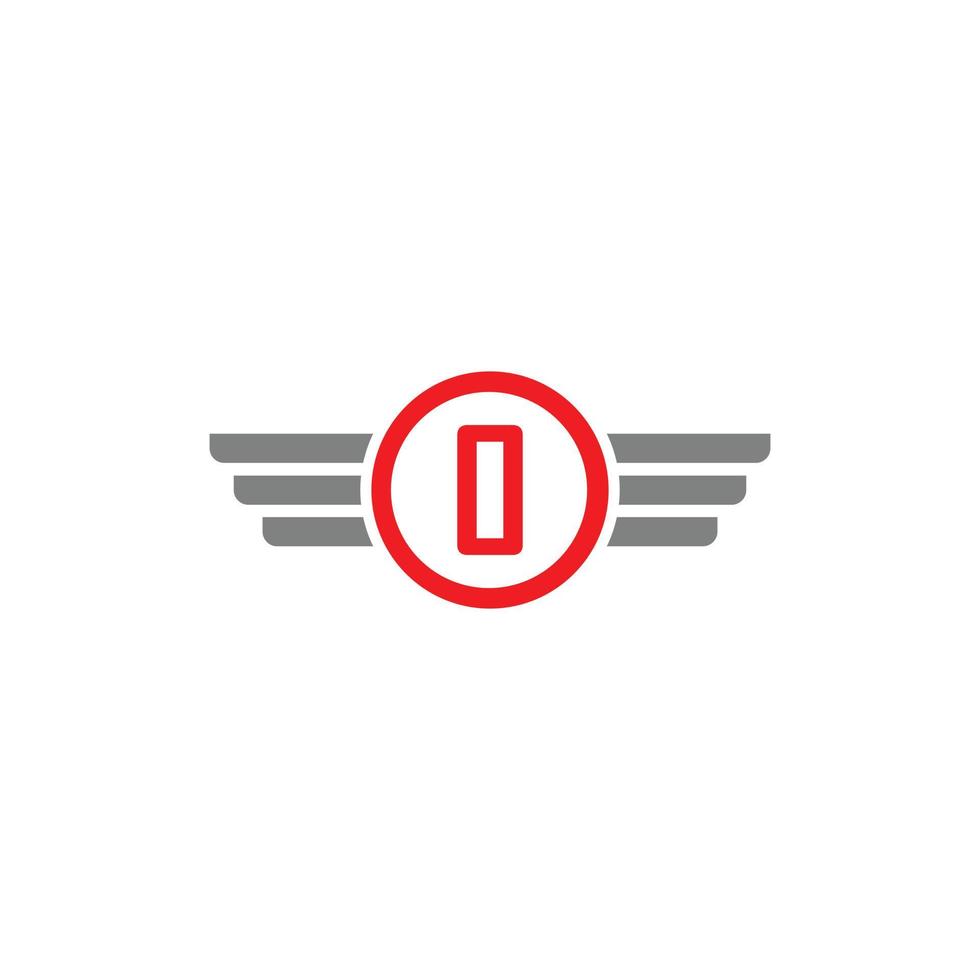logotipo de empresa moderna con alas de letra o vector