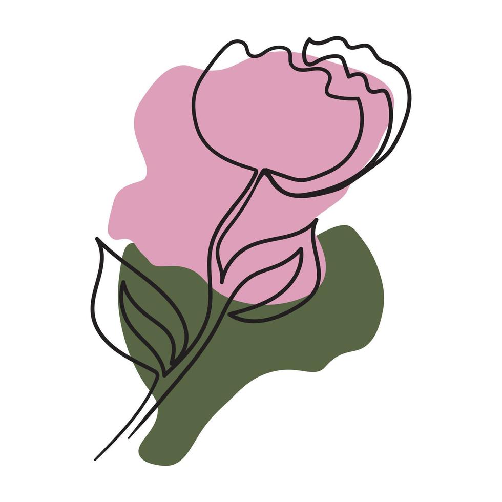 Line art flower 12944880 Vector Art at Vecteezy