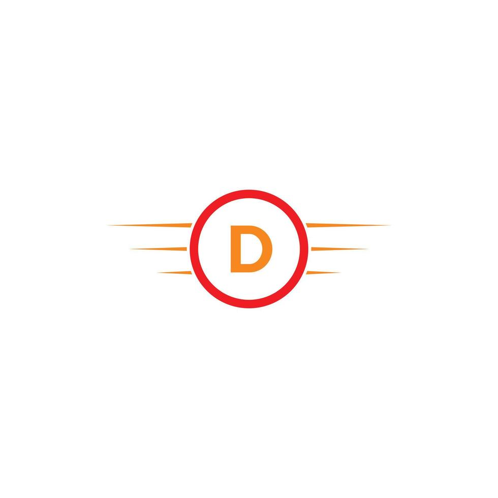 LETTER D SPEED MODERN CREATIVE LOGO vector