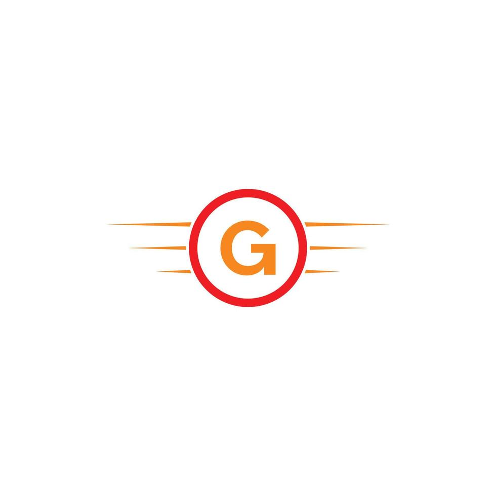 letra g velocidad logotipo creativo moderno vector