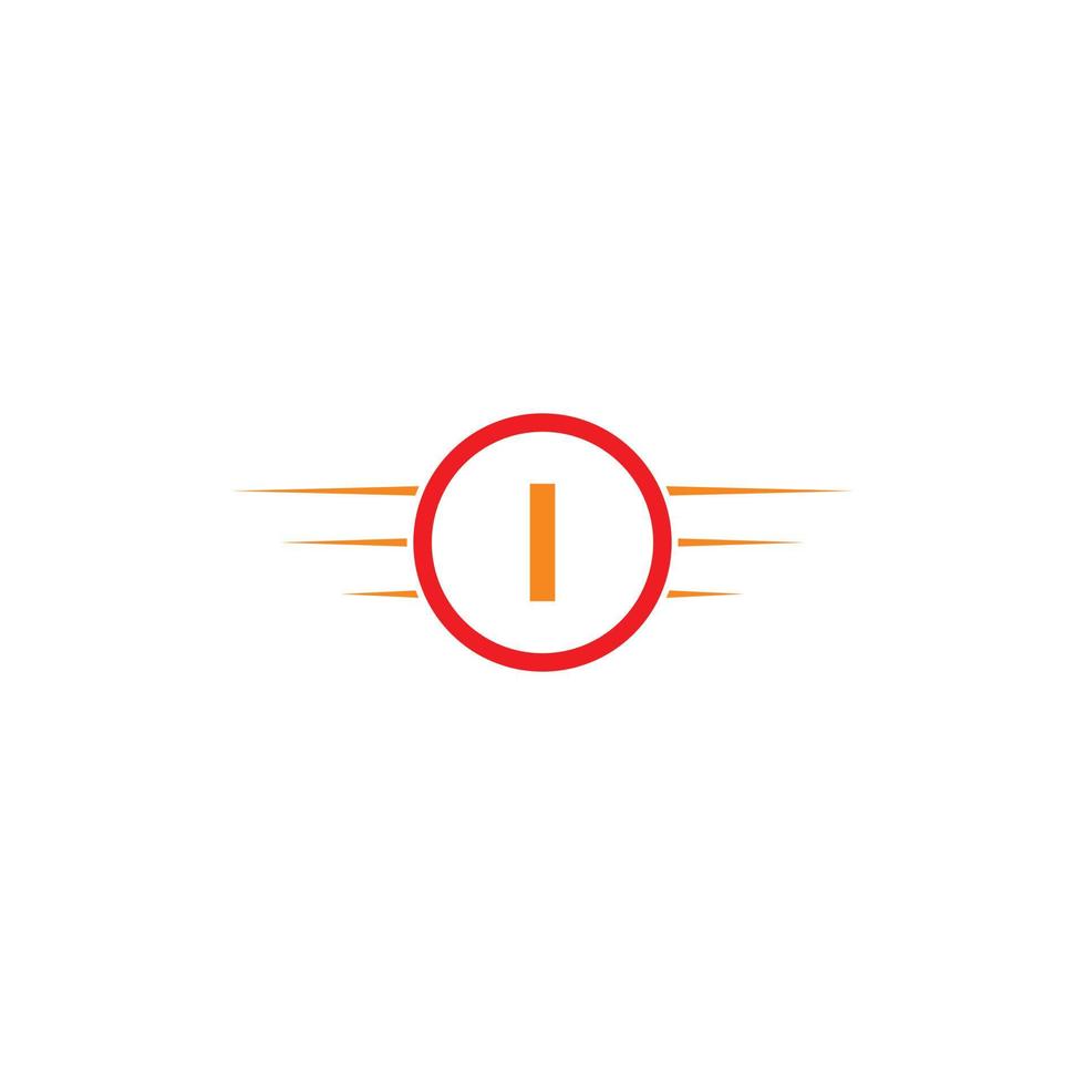 LETTER I SPEED MODERN CREATIVE LOGO vector