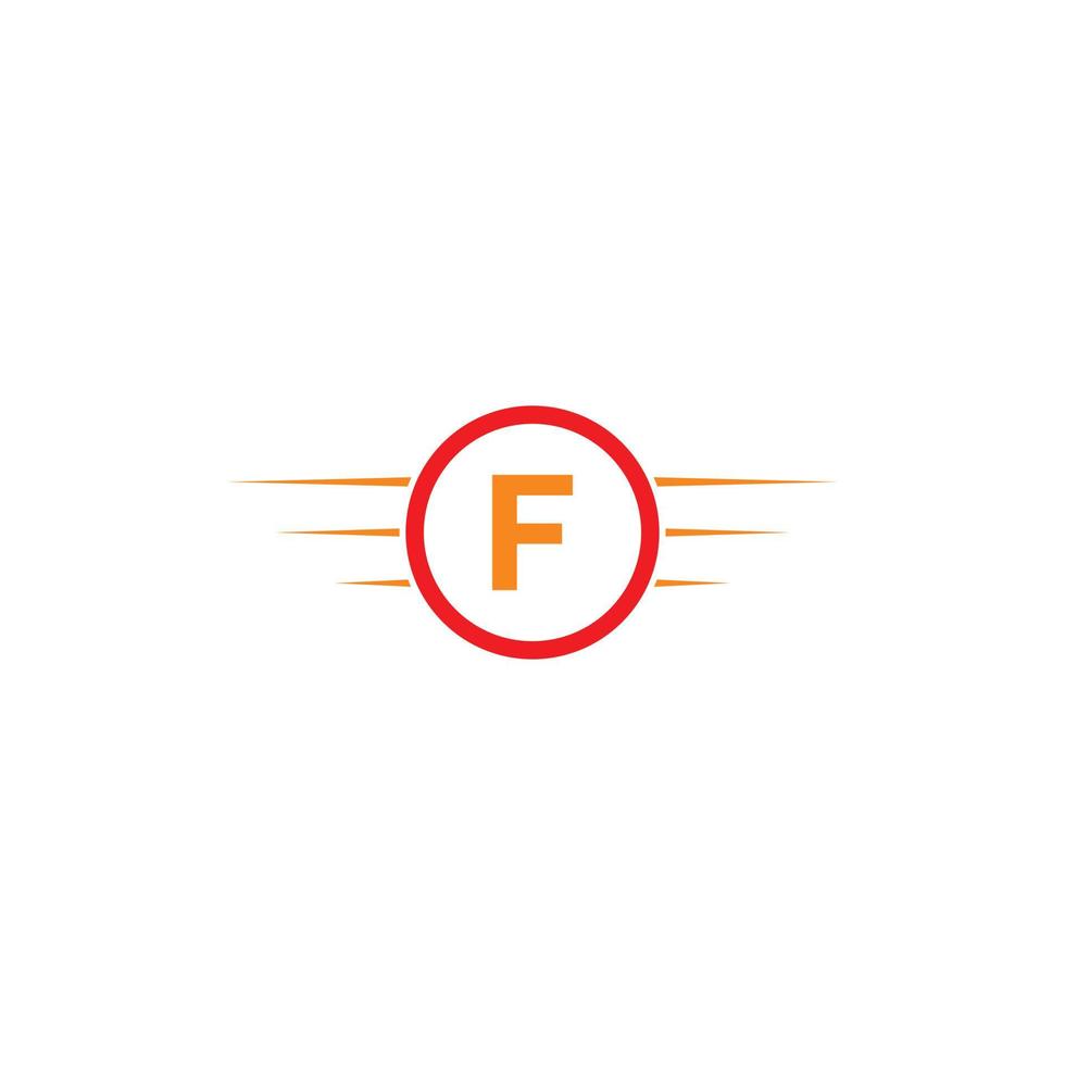 LETTER F SPEED MODERN CREATIVE LOGO vector
