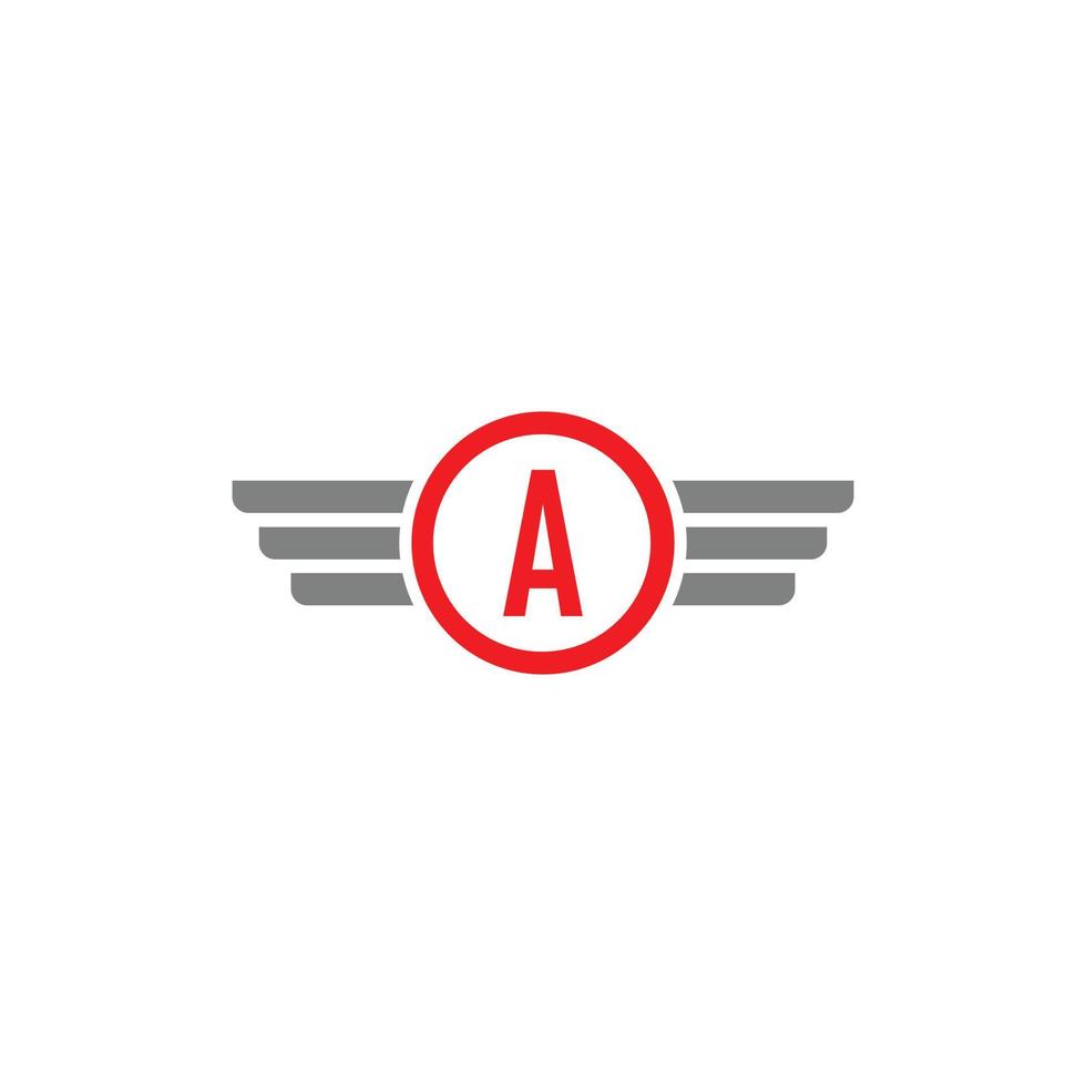 LETTER A WINGED FLY BUSINESS LOGO vector