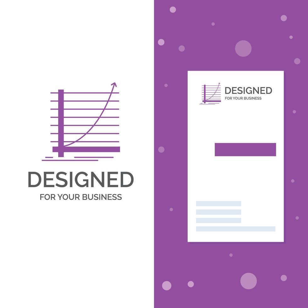 Business Logo for Arrow. chart. curve. experience. goal. Vertical Purple Business .Visiting Card template. Creative background vector illustration