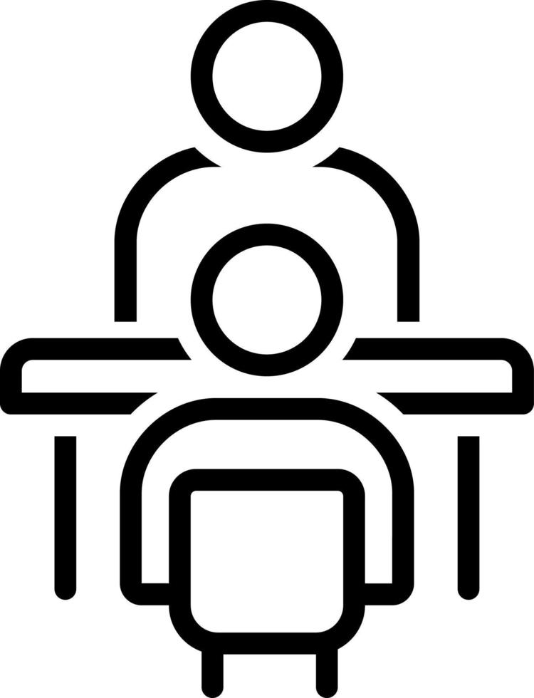line icon for meeting vector