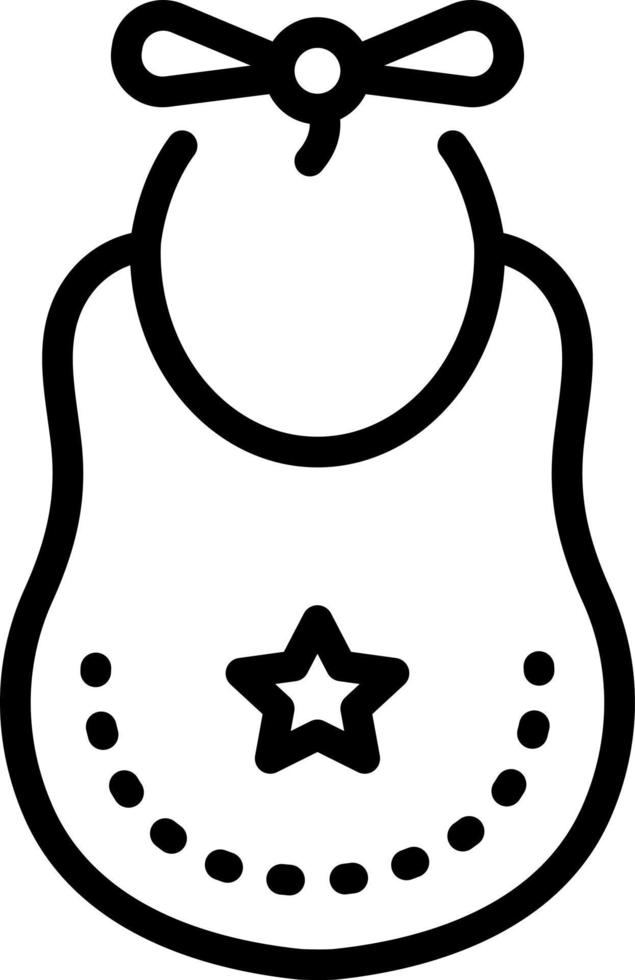 line icon for bib vector