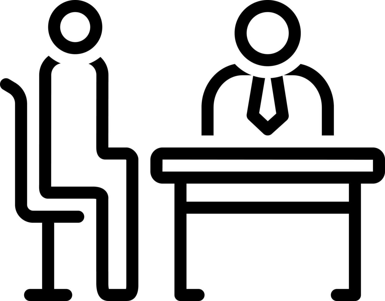 line icon for interview vector