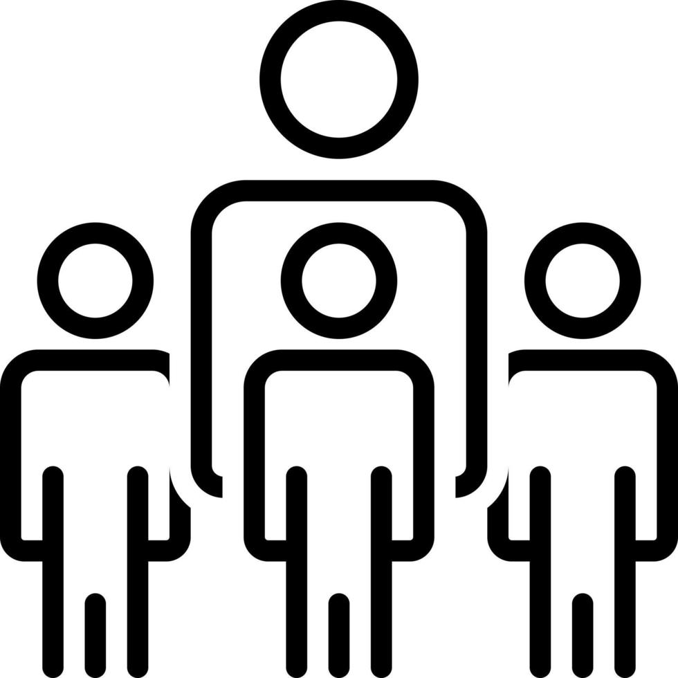 line icon for people vector