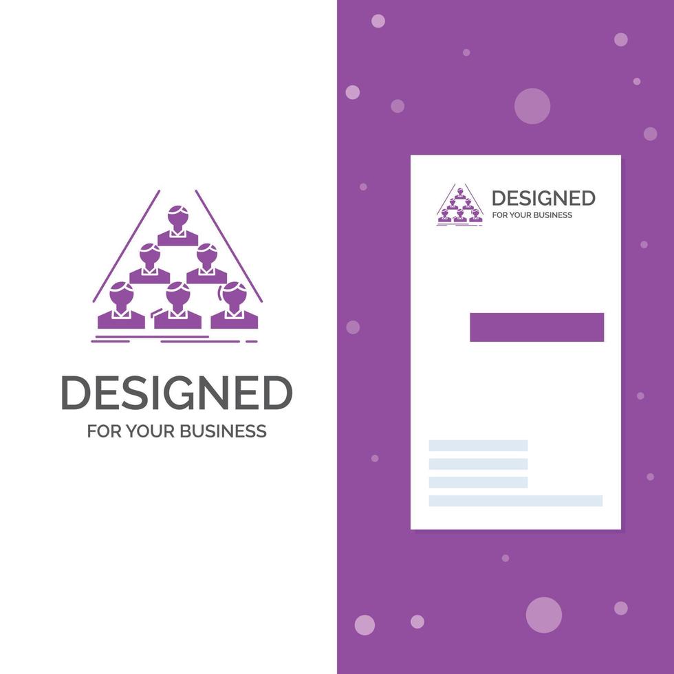 Business Logo for team. build. structure. business. meeting. Vertical Purple Business .Visiting Card template. Creative background vector illustration