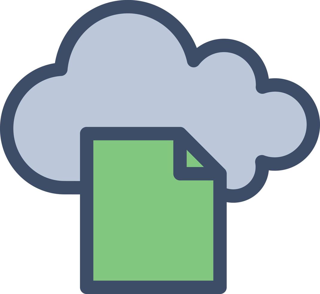 ilustración de vector de archivo de nube en un fondo. símbolos de calidad premium. iconos vectoriales para concepto y diseño gráfico.