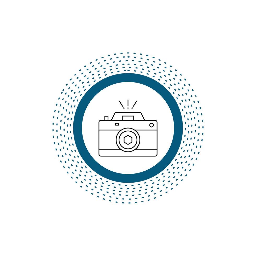 Camera. photography. capture. photo. aperture Line Icon. Vector isolated illustration