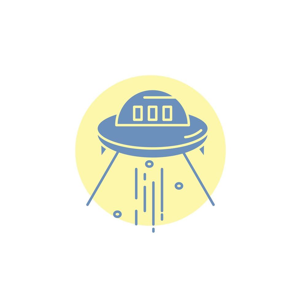 space ship. space. ship. rocket. alien Glyph Icon. vector