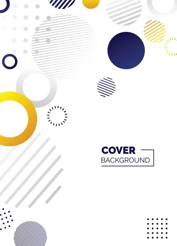 Covers templates set with bauhaus. memphis and hipster style graphic geometric elements. Applicable for placards. brochures. posters. covers and banners. Vector illustrations