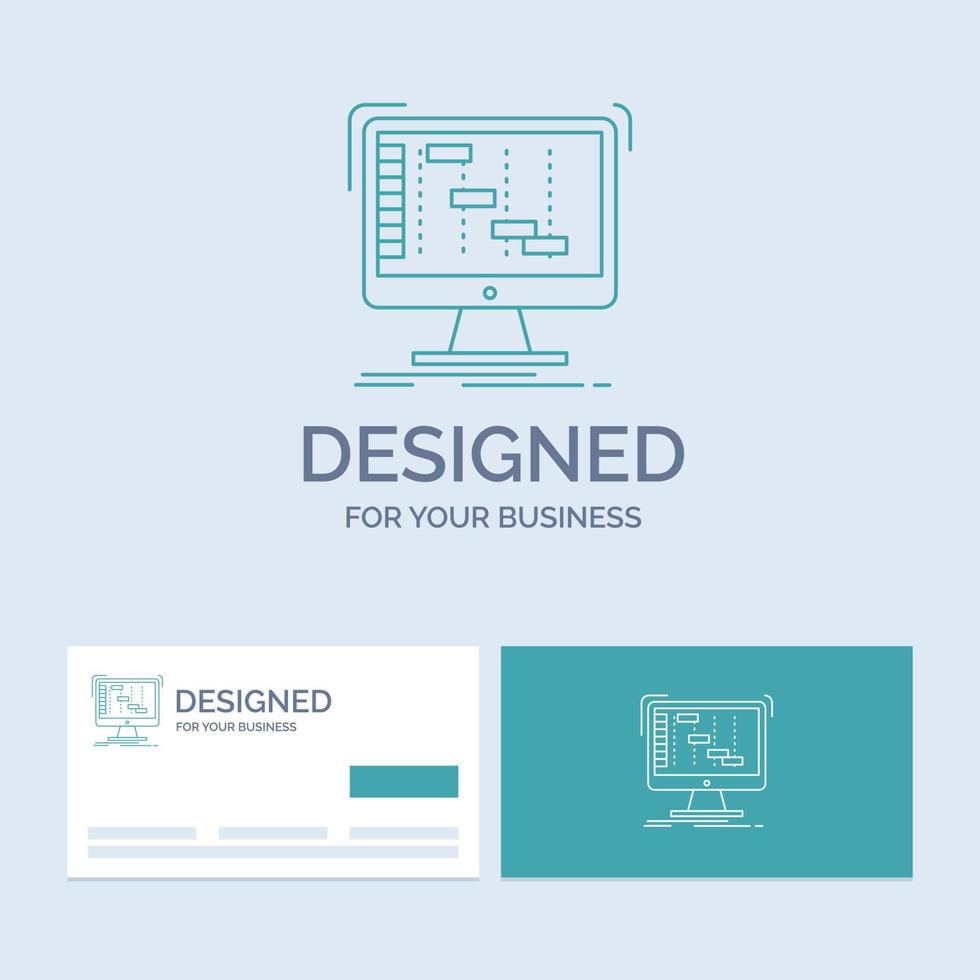 Ableton. application. daw. digital. sequencer Business Logo Line Icon Symbol for your business. Turquoise Business Cards with Brand logo template vector