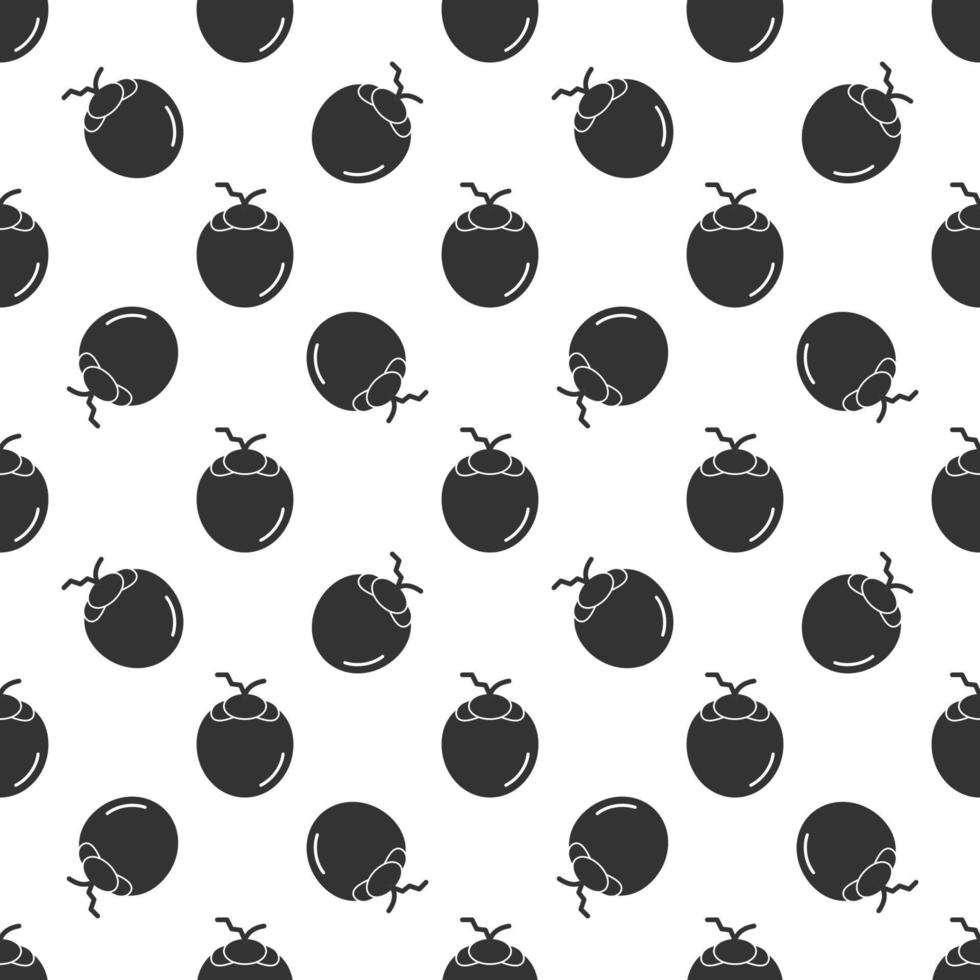 Black coconut seamless pattern background. vector