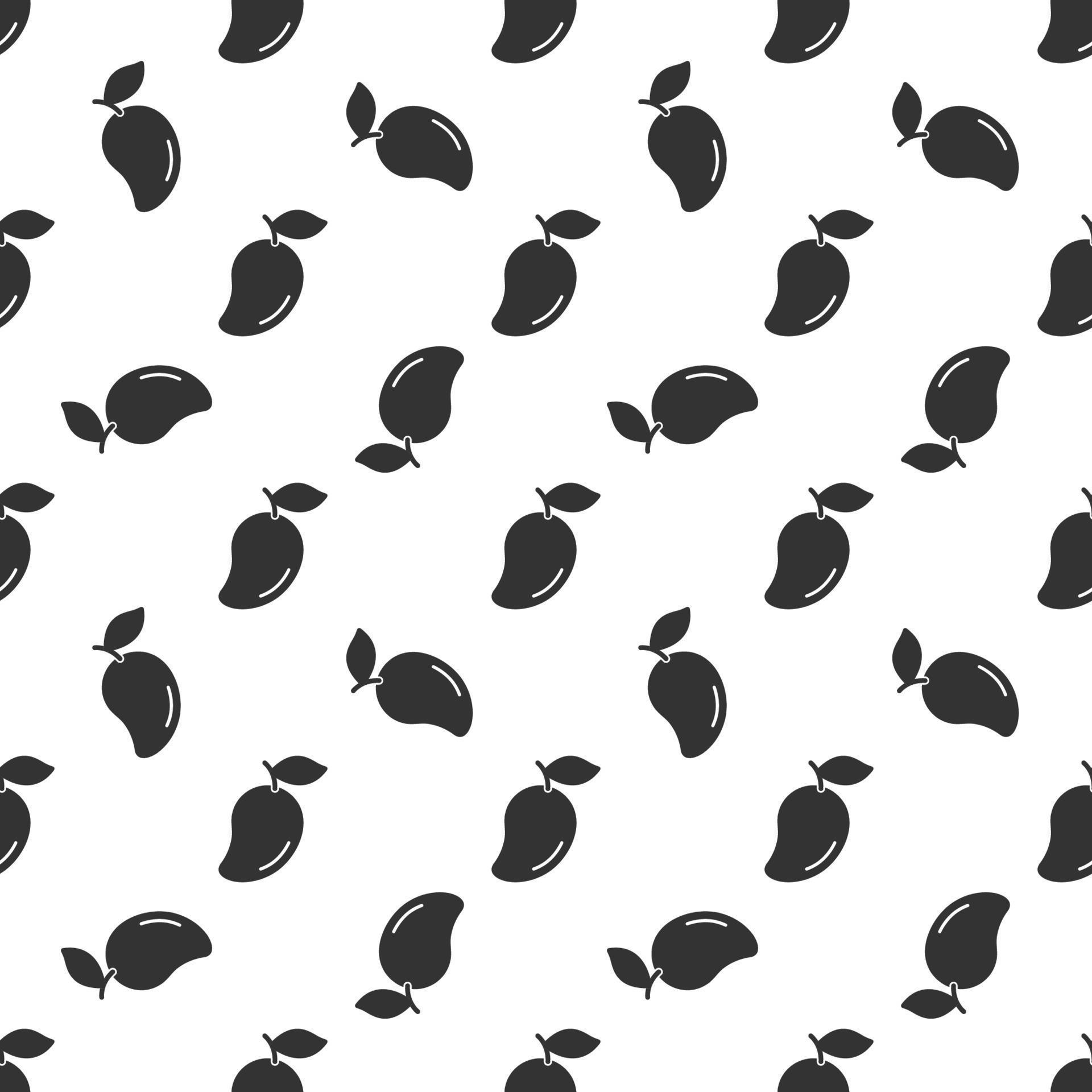 Black mango seamless pattern background. 12946153 Vector Art at Vecteezy