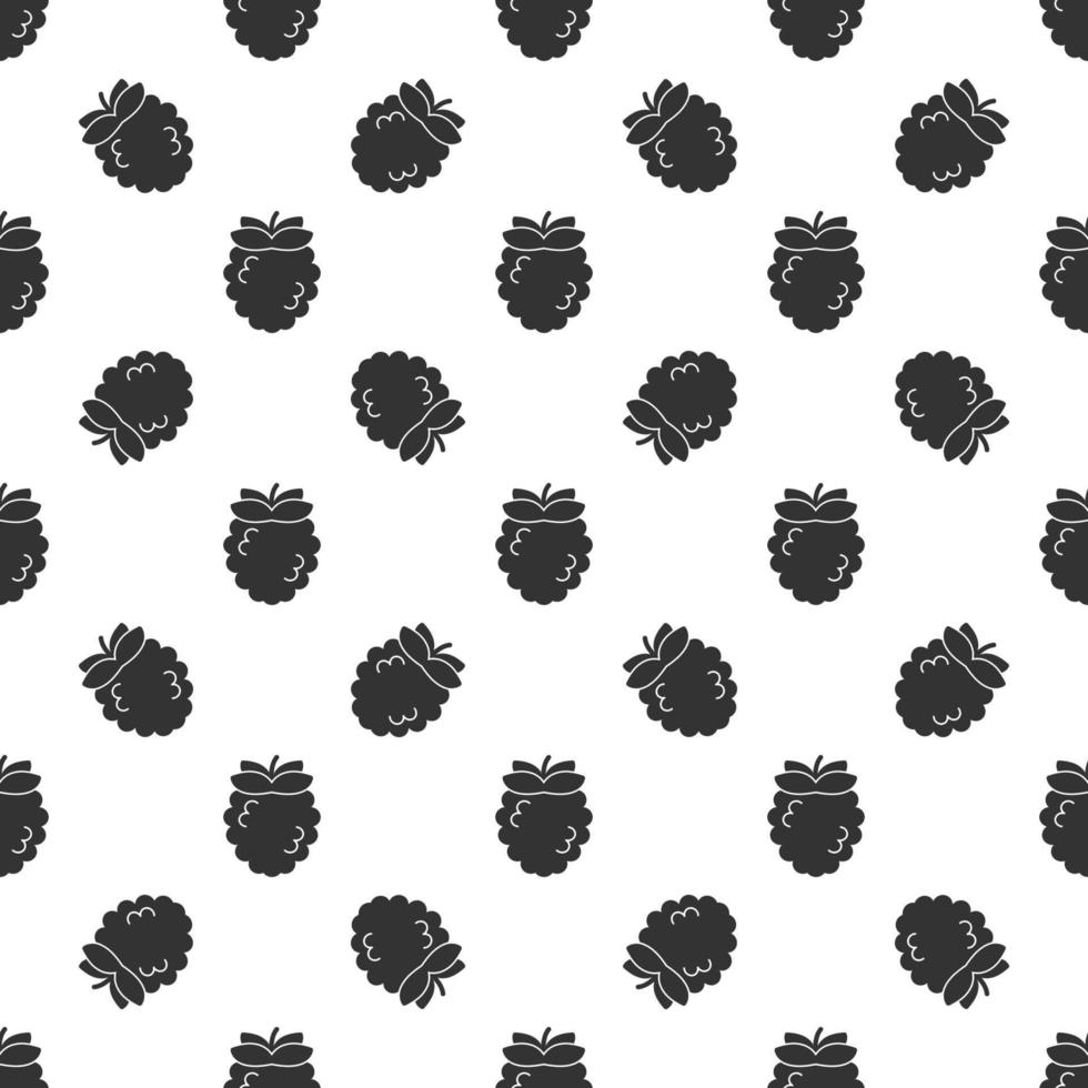 Black berry seamless pattern background. vector