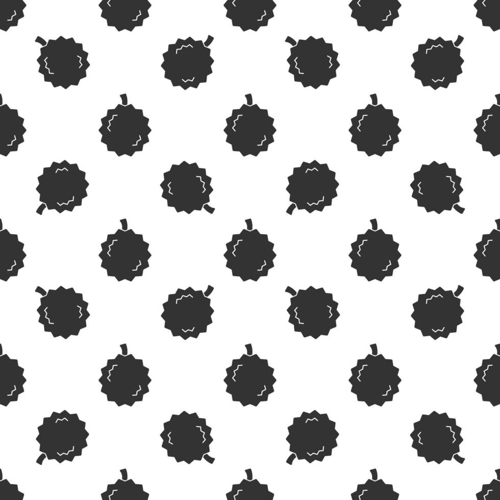 Black durian seamless pattern background. vector