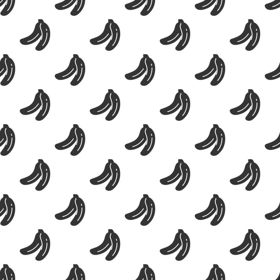 Black banana seamless pattern background. vector