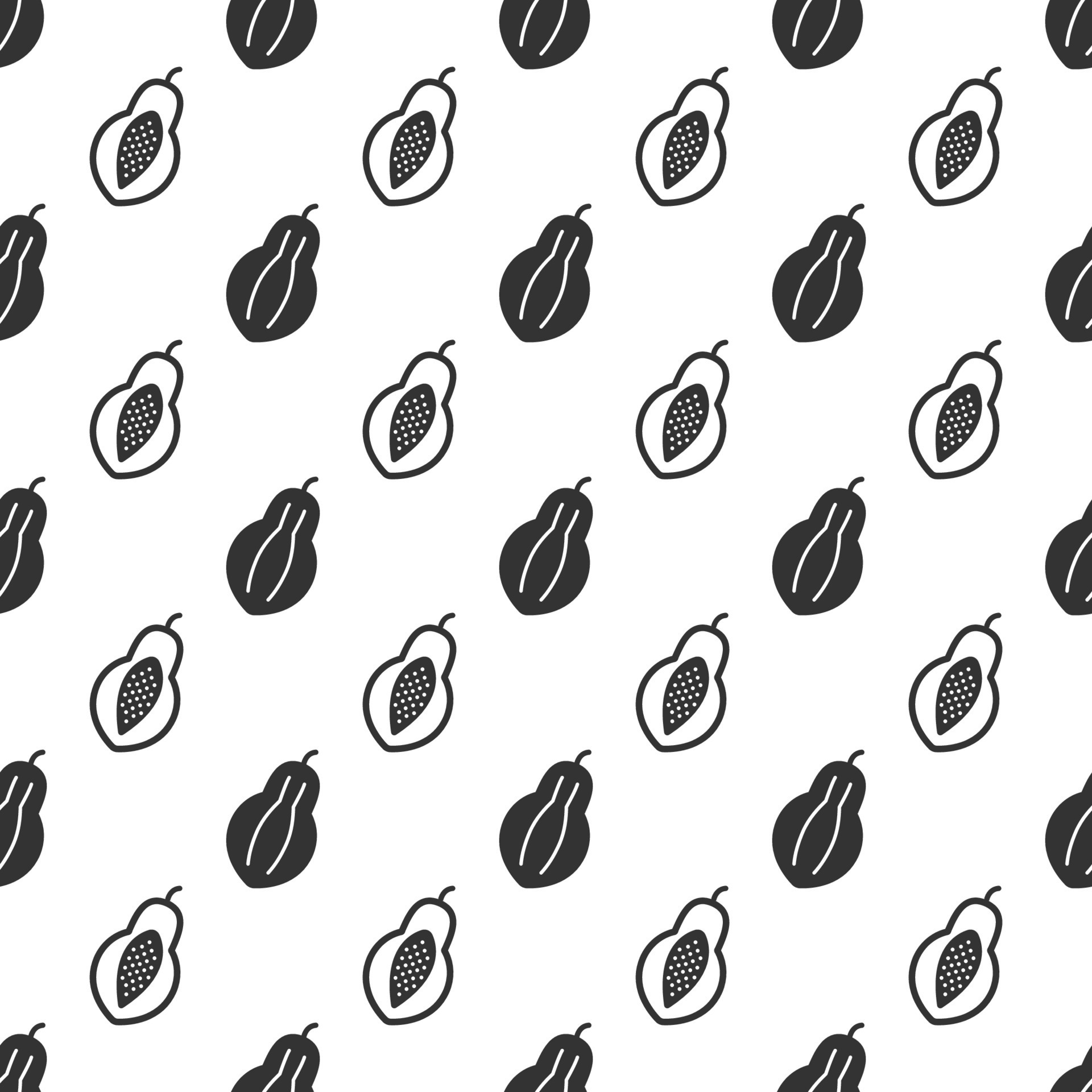 Black papaya seamless pattern background. 12946205 Vector Art at Vecteezy