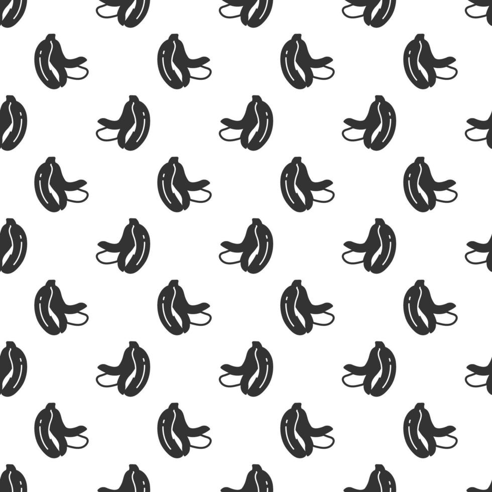 Black banana seamless pattern background. vector