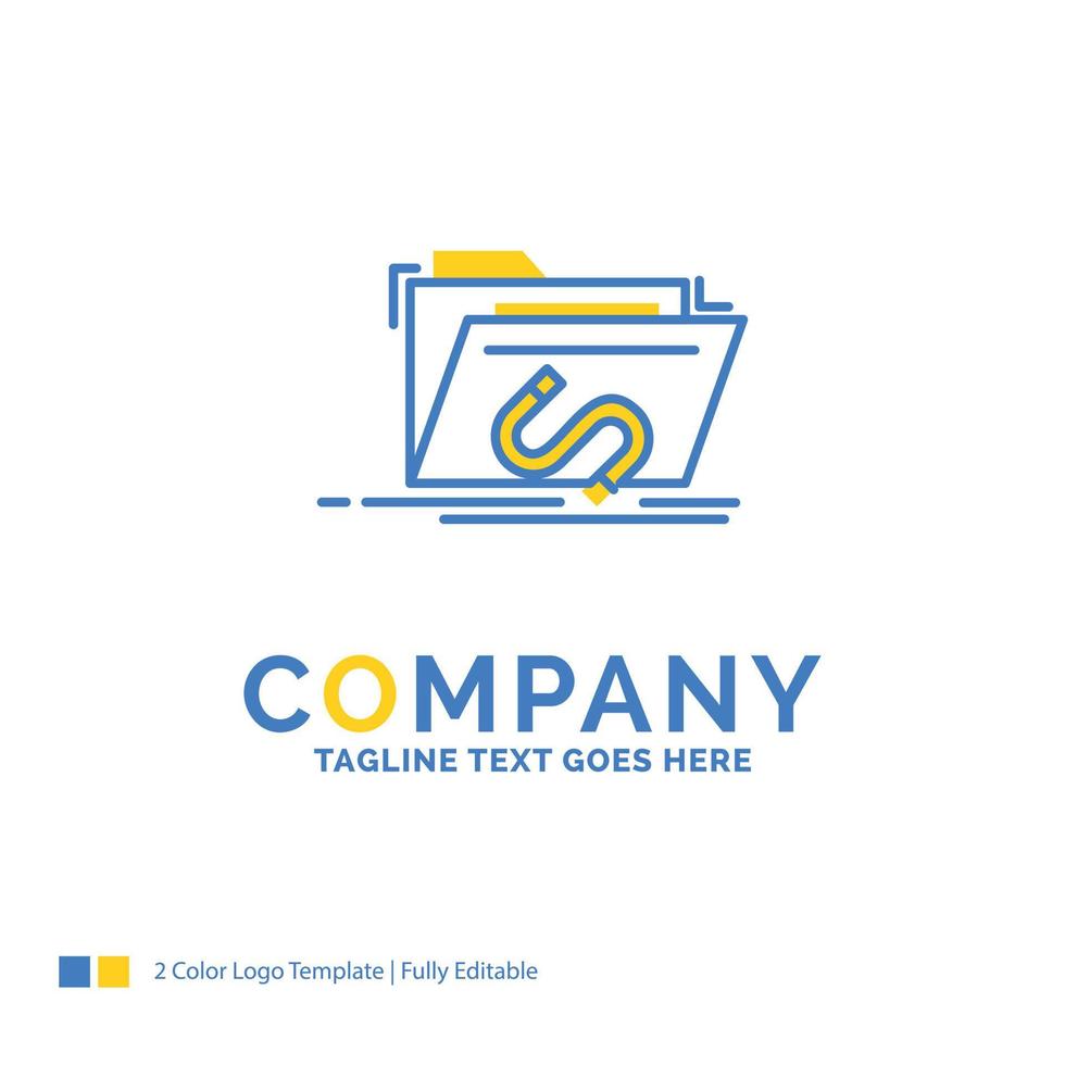 Backdoor. exploit. file. internet. software Blue Yellow Business Logo template. Creative Design Template Place for Tagline. vector