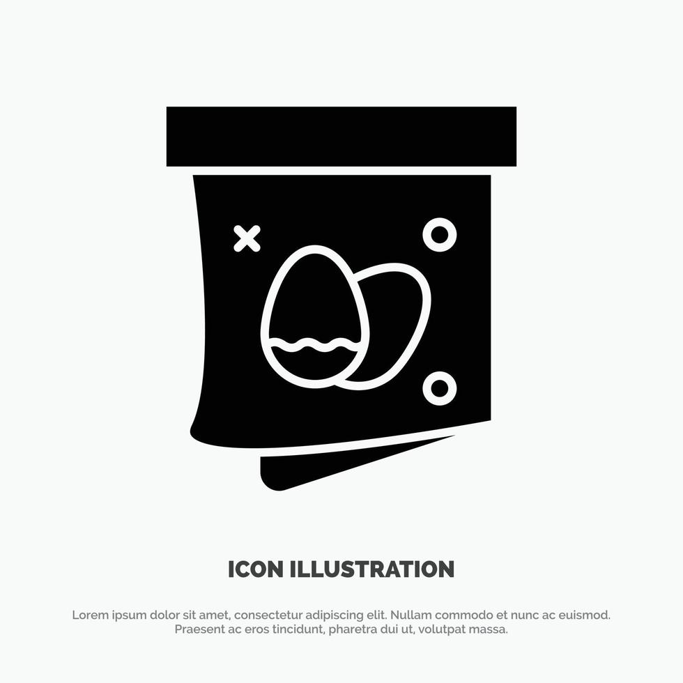 Egg Gift Easter Holiday solid Glyph Icon vector
