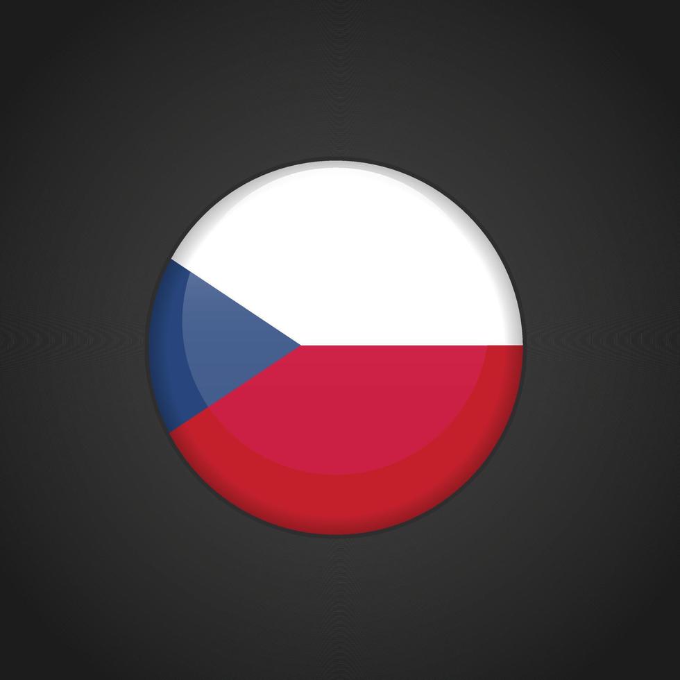 Czech Republic Flag Circle Button vector