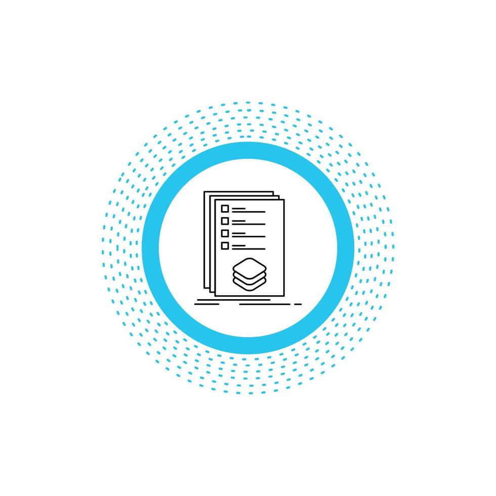 Categories. check. list. listing. mark Line Icon. Vector isolated illustration