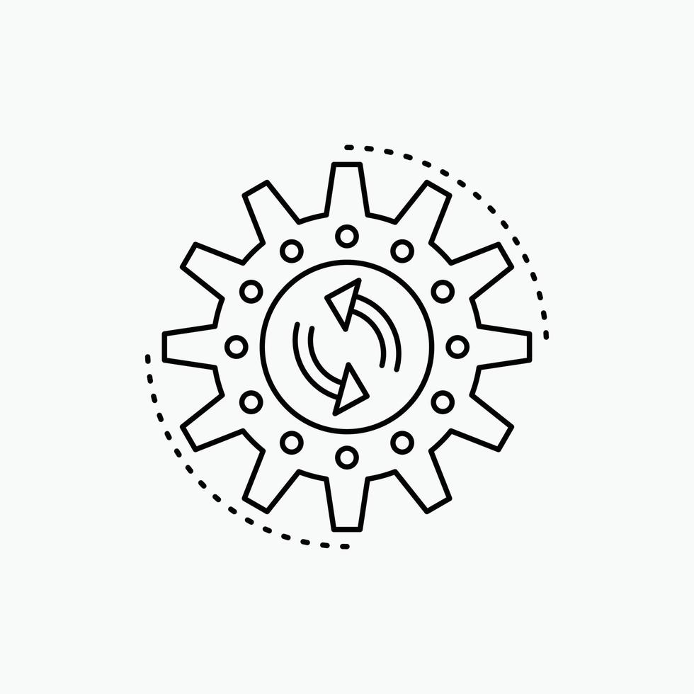 management. process. production. task. work Line Icon. Vector isolated illustration