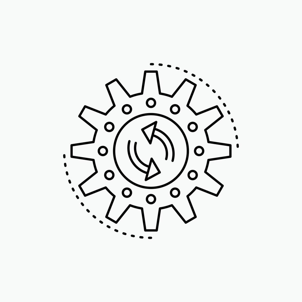 management. process. production. task. work Line Icon. Vector isolated illustration