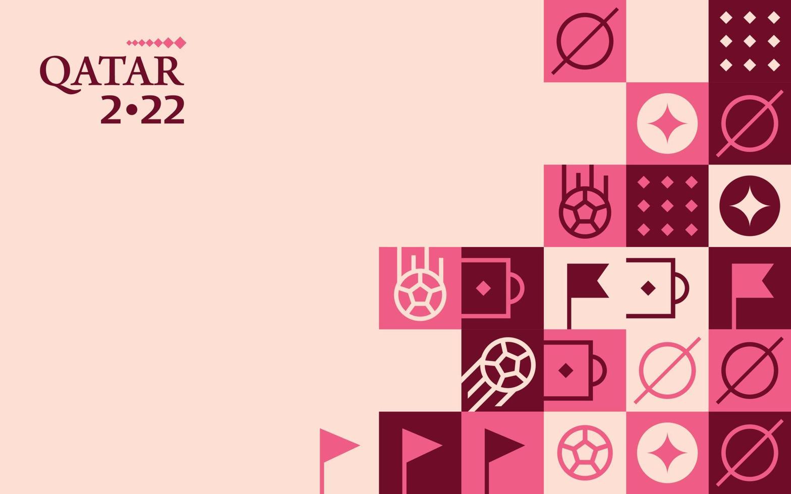 Football Doha Qatar 2022 Creative Geometric Background Template. Soccer Web Banner Background vector