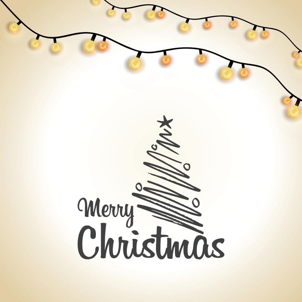 Merry Christmas Creative Typography LIghting background vector