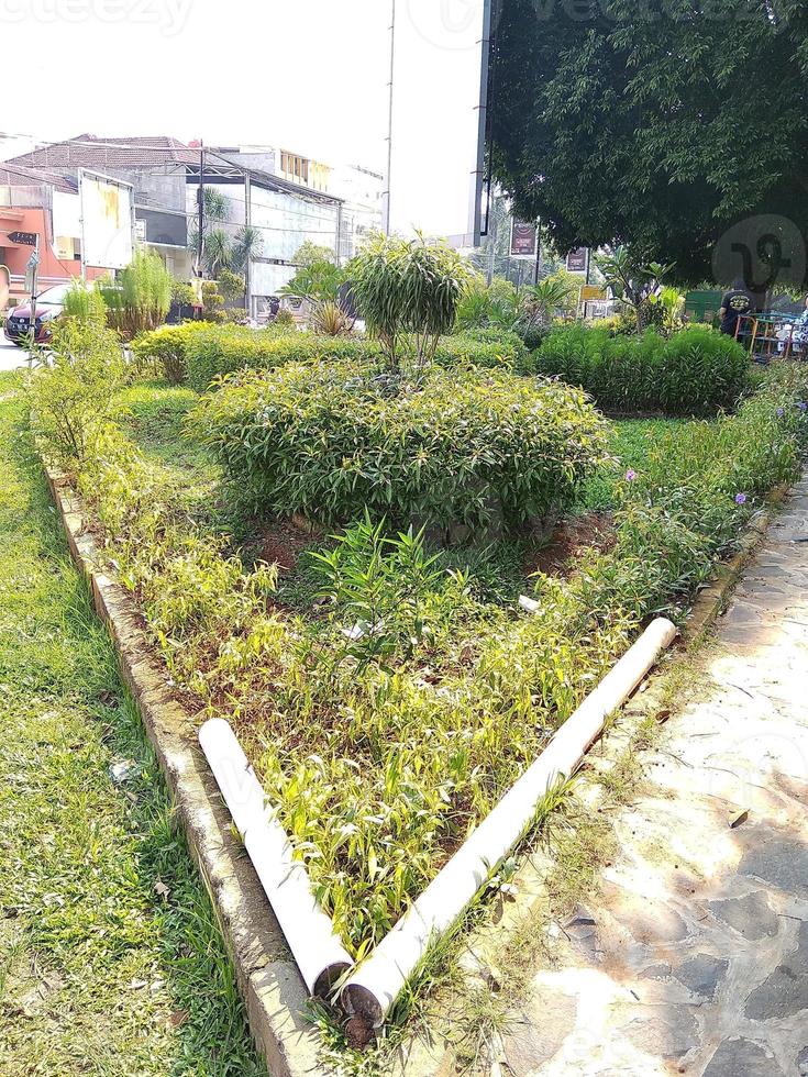 view a park in a housing estate in banten photo