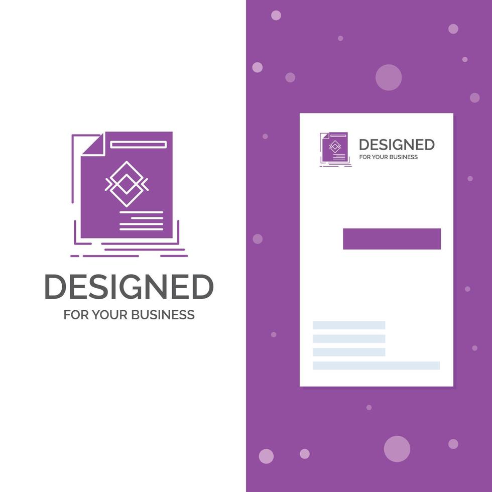 Business Logo for ad. advertisement. leaflet. magazine. page. Vertical Purple Business .Visiting Card template. Creative background vector illustration