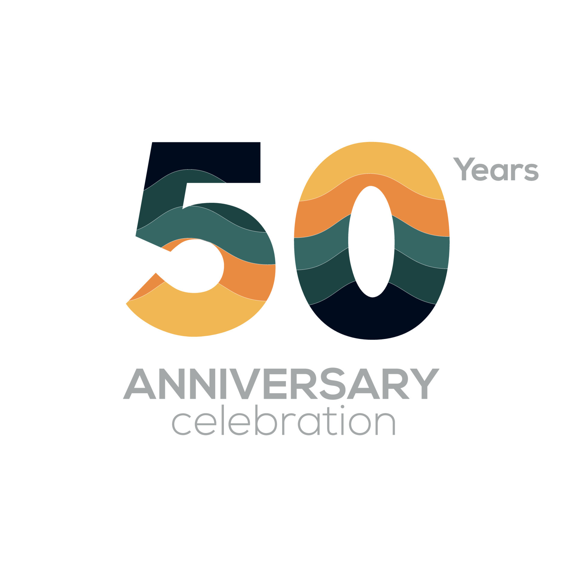 50th Anniversary Logo Design, Number 50 Icon Vector Template.Minimalist