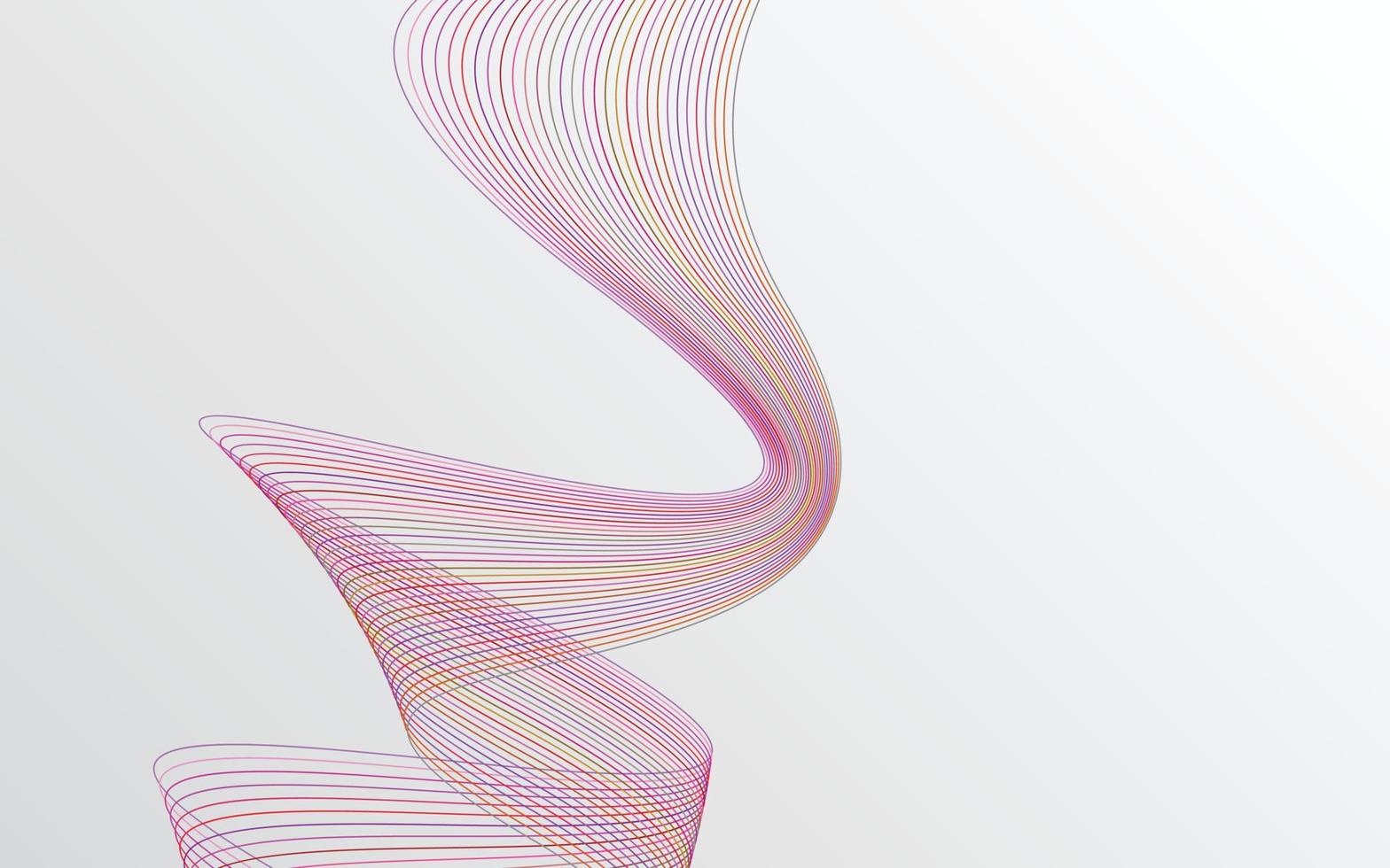 Wave of the Red colored lines. High resolution vector
