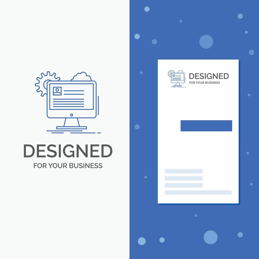 Business Logo for Account. profile. report. edit. Update. Vertical Blue Business .Visiting Card template vector
