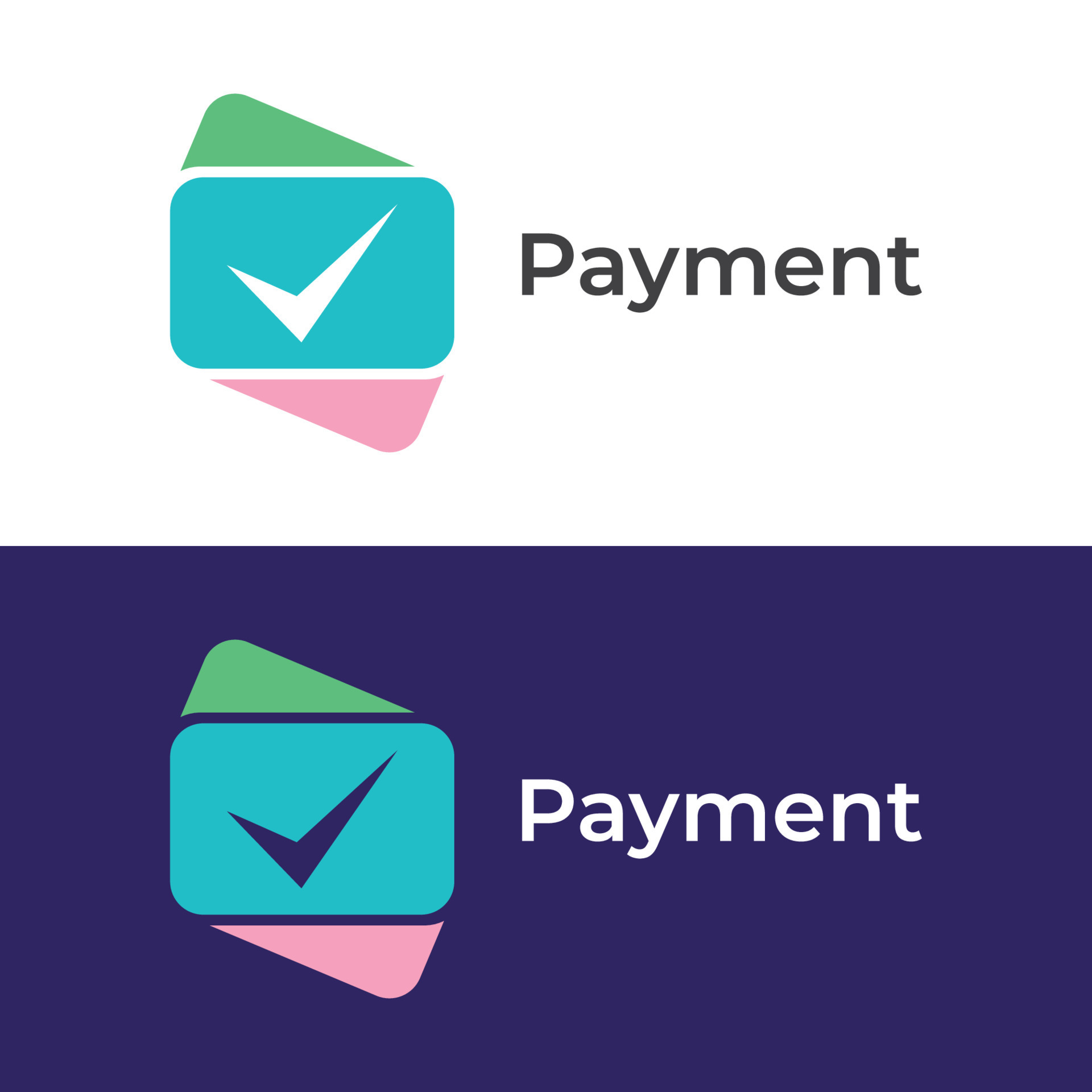 Creative digital payment card template logo design, fast digital