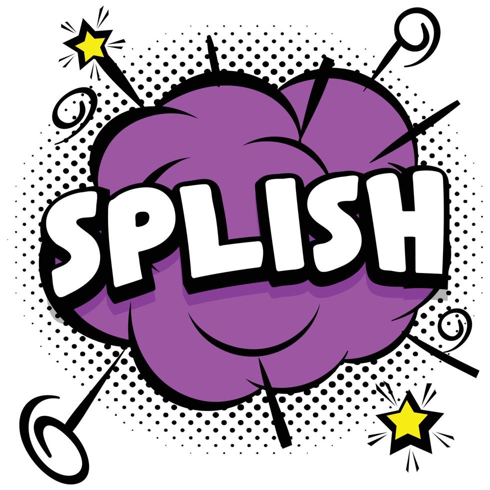 splish Comic bright template with speech bubbles on colorful frames vector