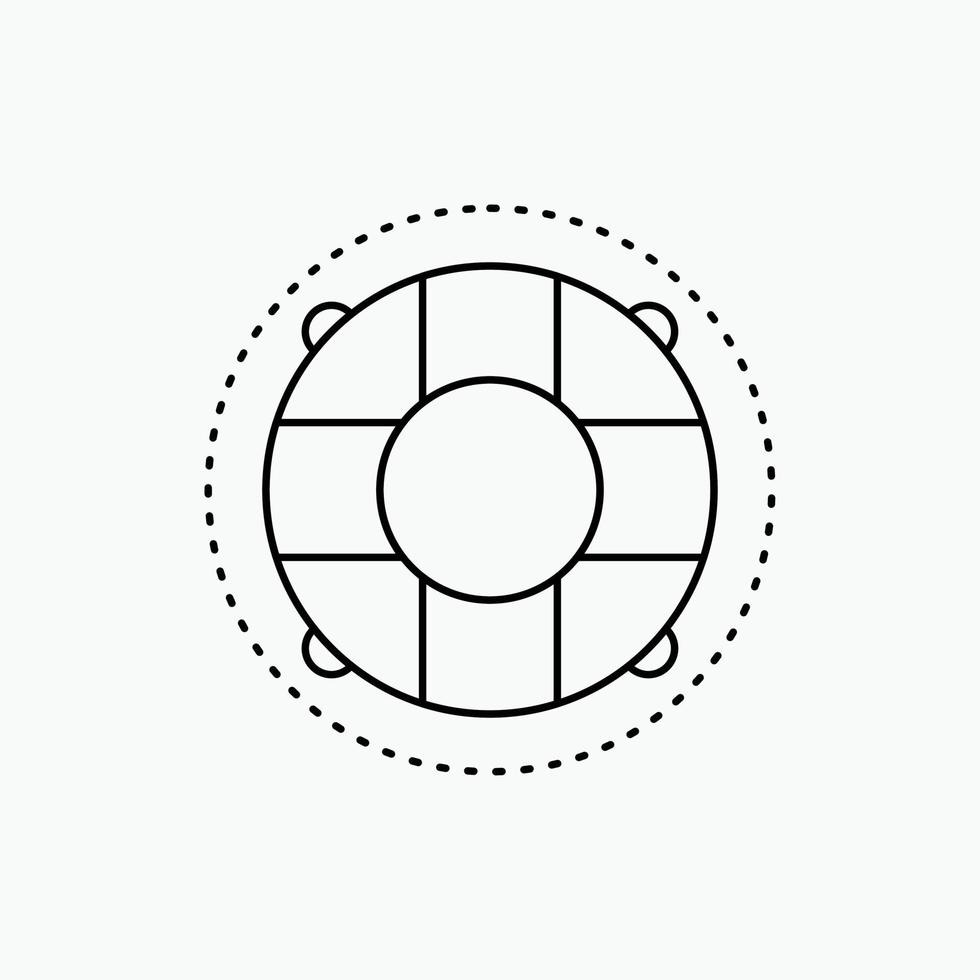 Help. life. lifebuoy. lifesaver. preserver Line Icon. Vector isolated illustration