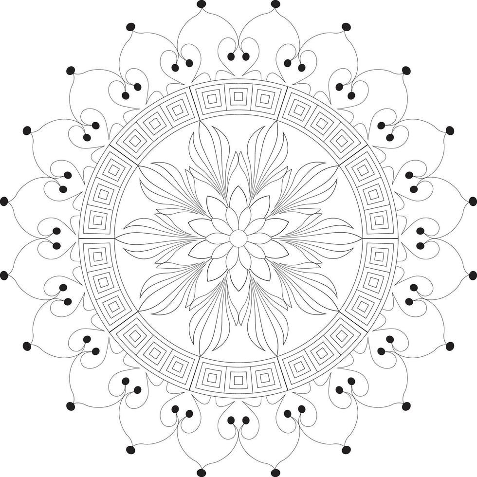 Mandala coloring pages vector
